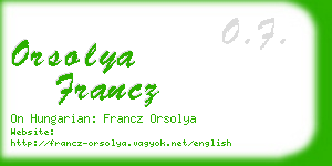 orsolya francz business card